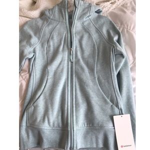Light blue lululemon scuba zip up hoodie